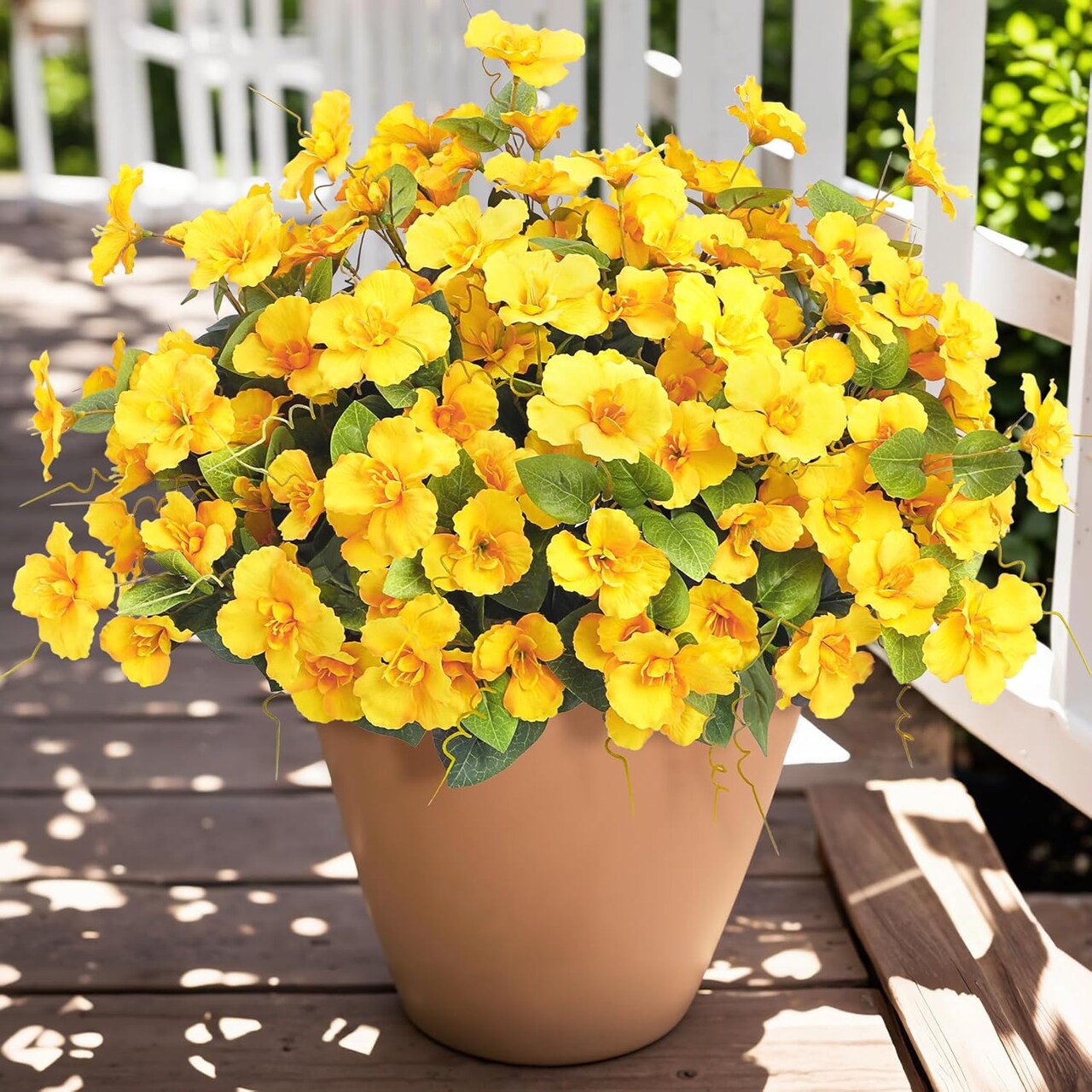 Decor 8 Bundles Artificial Hibiscus Flowers for Outdoors Decoration